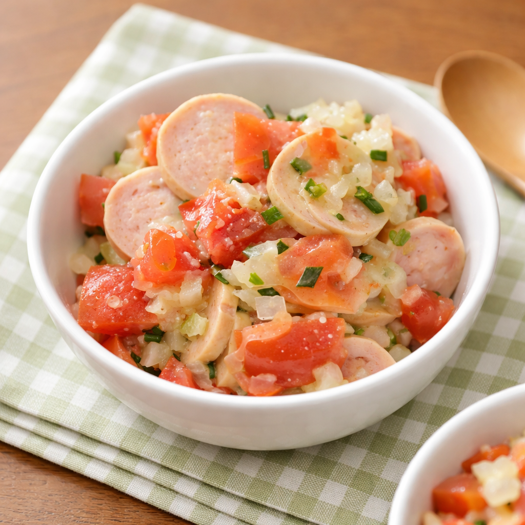 Salade de Cervelas vinaigrette à la tomate