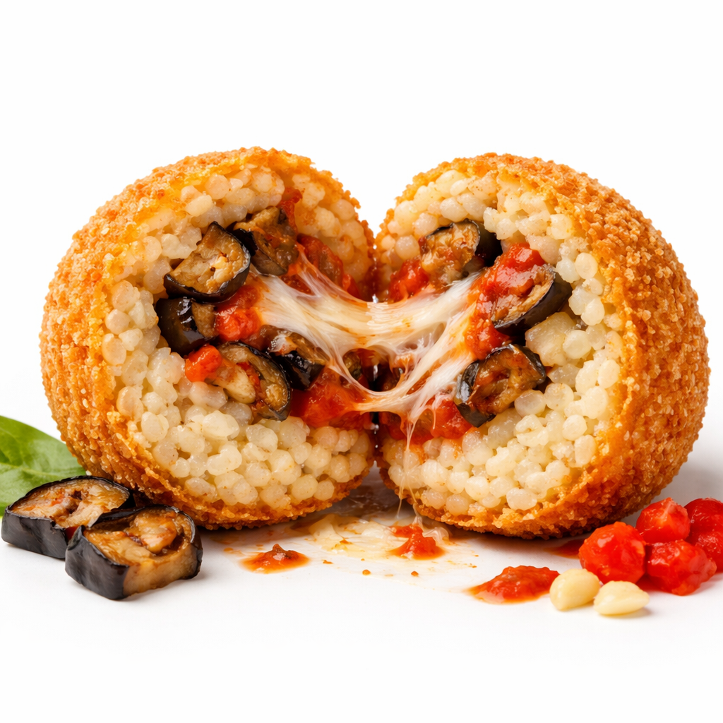 Arancini Aubergine,Tomate et Mozza x2