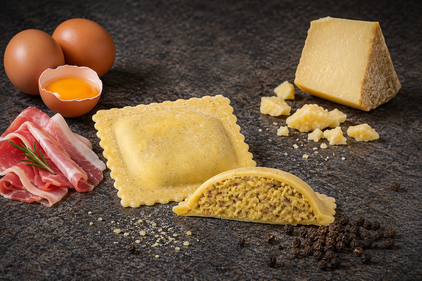 Ravioli Carbonara 🥚🧀🥓