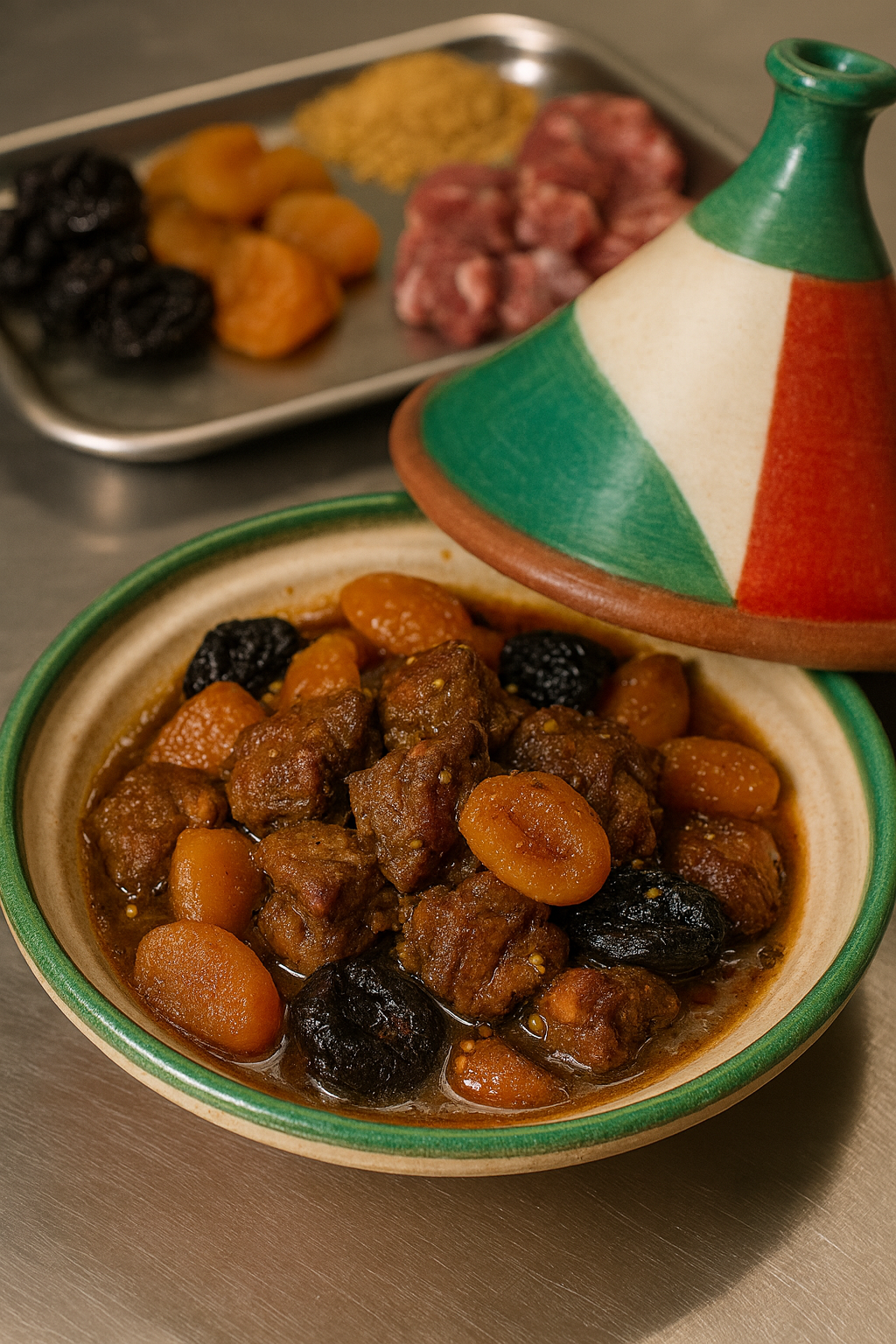 Tajine d'Agneaux 500 g environ 2 pers avec semoule incluse