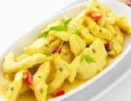 Emincé de Poulet au curry de Madras 400g env 2 pers avec son riz