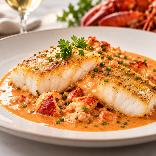 Filets de St PIERRE au velouté de Homard Pour 2 pers