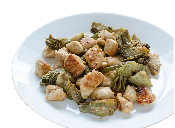 Emincé de Poulet aux Artichauts 2 pers 450g env