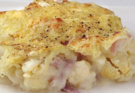 Gratin de Chou Fleur au Jambon Blanc