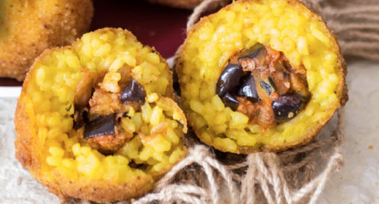 Arancini Aubergine,Tomate et Mozza x2