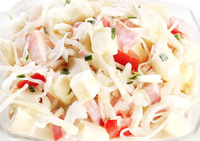 Salade Berlin (Chou Blanc Rapé, Jambon Blanc et emmental)