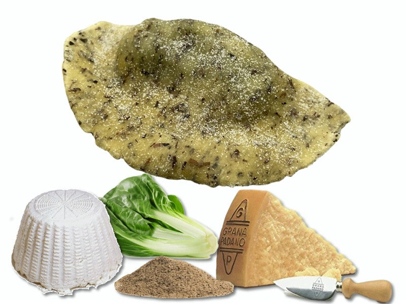 Lunes à la Farine de Sarrasin,Blettes et Grana PAdano AOP