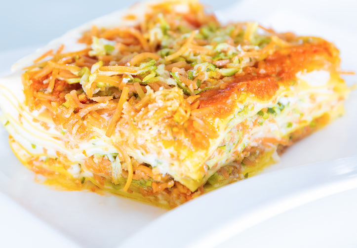 Lasagne du Potager (carottes-courgettes-tomates-mozza )pour 2 pers  (620g environ)