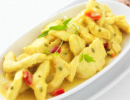 Emincé de Poulet au curry de Madras 400g env 2 pers avec son riz