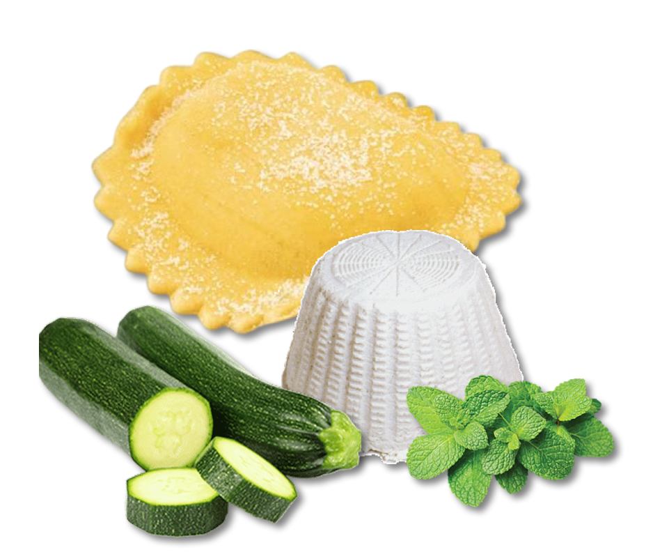 Médaillons Courgette,Menthe et Ricotta 2 pers